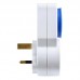 Masterplug 24hr Mechanical Segment Timer Plug Socket White TMS24